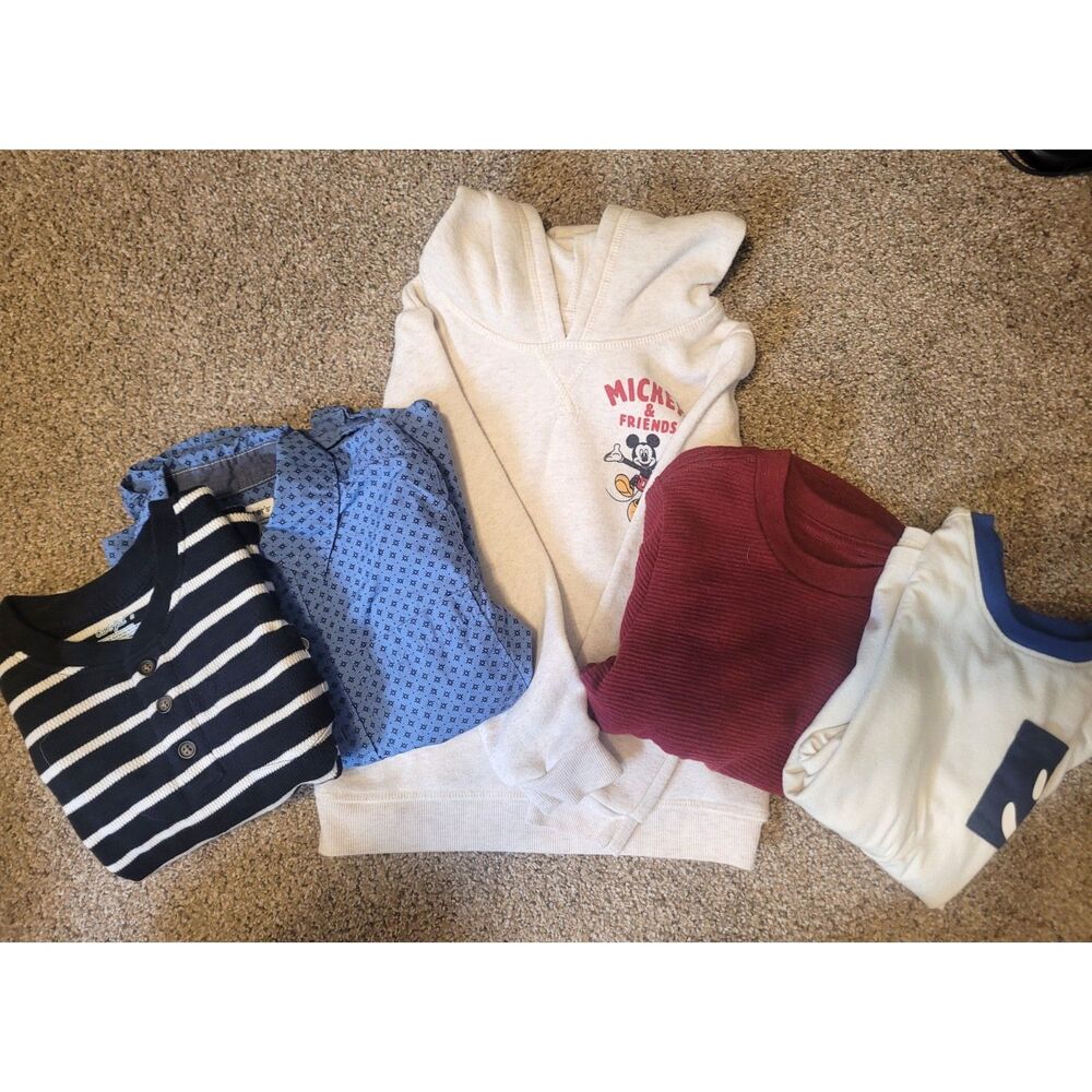 Boys 5T Fall Winter Clothing Bundle 6 Pc Long Sleeve Mixed Lot Back to School
